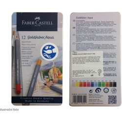 Faber-Castell 114612 Goldfaber Aqua akvarelové plechová krabička 12 ks