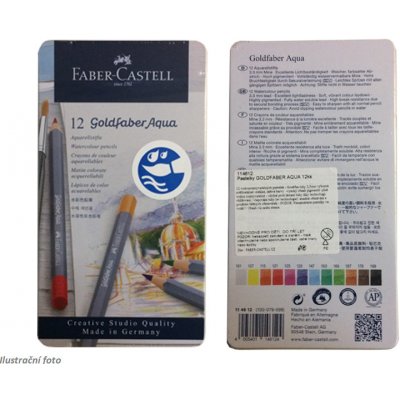 Faber-Castell 114612 Goldfaber Aqua akvarelové plechová krabička 12 ks – Sleviste.cz