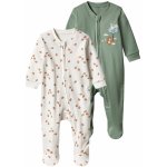 Lupilu Chlapecký overal na spaní s BIO bavlnou 2kusy zelená bílá – Sleviste.cz
