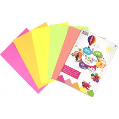 Grafix Barevné papíry neonové 40 ks – Sleviste.cz