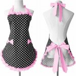 Cakesicq Kuchyňská zástěra černo růžová – Zboží Mobilmania