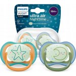 Avent SCF376/23 dudlík Ultra Air 2 ks hvězda/měsíc – Zboží Dáma
