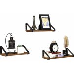 VASAGLE Nástěnná police s kovovou konzolí industriální 3 ks – Zboží Dáma