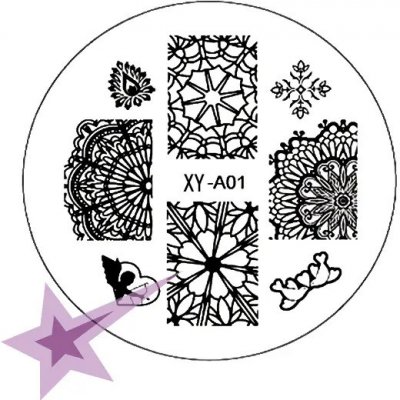 Starnails Razítkovací destička XYA01 krajka – Zboží Dáma