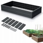 Prosperplast Vyvýšený záhon plastový WOODY 1492x756x250mm antracitový – HobbyKompas.cz
