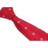 Kravata Pánská kravata s kytičkami červená