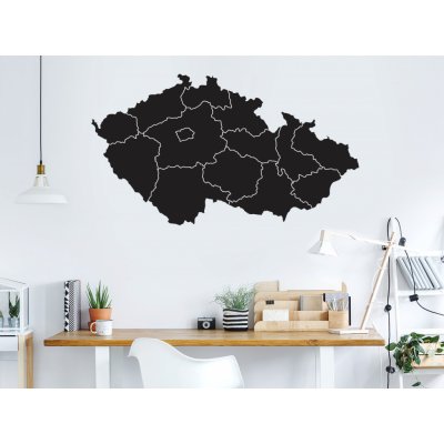 Nalepte.cz mapa ČR kraje 211 x 120 cm – Zboží Mobilmania