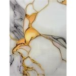 Impol Trade TPM0001129 280 x 60 cm mramor šedo-zlatý 1ks – Zboží Mobilmania