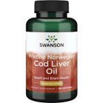 Swanson Cod Liver Oil Pristine Norwegian Olej z tresčích jater 1 g 60 softgel kapslí – Hledejceny.cz
