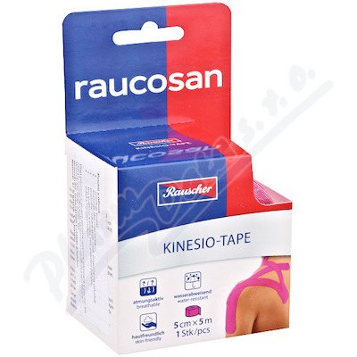 Raucosan Tejpovací páska KinesioTape růž. 109701 5cm x 5m – Zboží Mobilmania