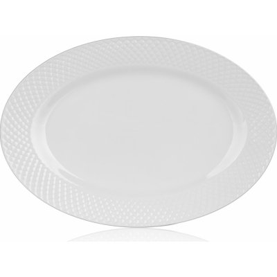 Banquet Oválný talíř Diamond Line bílý 34,5 x 24,2 cm – Zboží Mobilmania