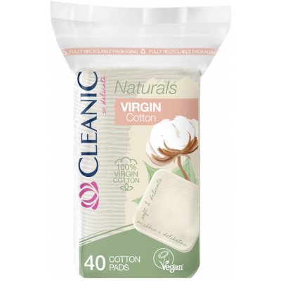 Cleanic Naturals Virgin vatové kosmetické tampony 40 ks