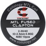 Coilology Předmotané spirálky MTL Series MTL Fused Clapton Ni80 0,8ohm 10ks – Hledejceny.cz