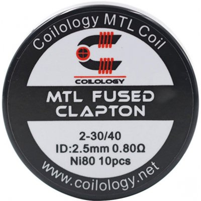 Coilology Předmotané spirálky MTL Series MTL Fused Clapton Ni80 0,8ohm 10ks – Hledejceny.cz