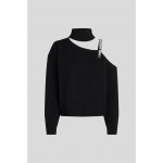 KARL LAGERFELD JEANS KLJ CUT OUT POLO KNIT BLACK – Hledejceny.cz
