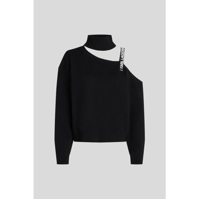 KARL LAGERFELD JEANS KLJ CUT OUT POLO KNIT BLACK – Hledejceny.cz