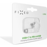 Redukce FIXED Link z USB-C na microUSB, bílá – Zboží Mobilmania