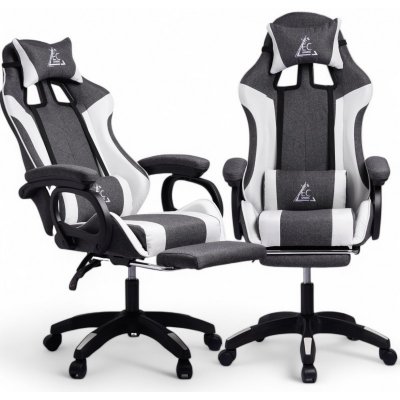 JAKS LevelUp šedo bílá s opěrkou nohou – Zboží Dáma