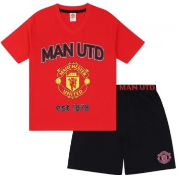 Fan Store Manchester United pyžamo krátké červeno černé