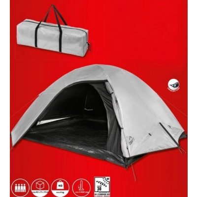 CRIVIT Zatemněný kempinkový stan pro 4 osoby 326275, šedá – Hledejceny.cz