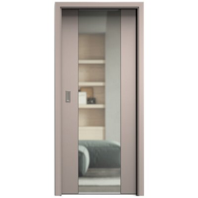 Sapeli Harmonie Komfort M40 posuvné taupe 80 x 210 cm Čiré sklo – Hledejceny.cz