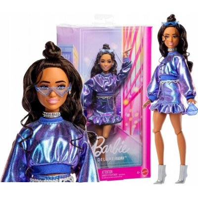 Barbie Deluxe modelka Modré šaty JFP42 – Zboží Dáma