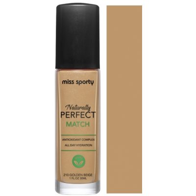 Miss Sporty Naturally Perfect Match make-up 210 Golden Beige 30 ml – Zboží Mobilmania