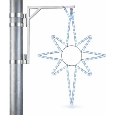 DECOLED Easy Fix 2D LED světelná hvězda, 67 × 100 cm, ledově bílá, sada na veřejné osvětlení, hliník – Hledejceny.cz