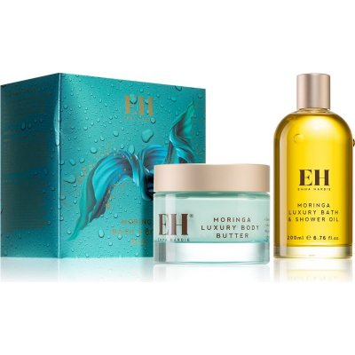 Emma Hardie Moringa Luxury Bath & Shower Oil olej do koupele 200 ml + Moringa Luxury Body Butter tělové máslo s hydratačním a zklidňujícím účinkem 200 ml dárková sada – Zboží Mobilmania