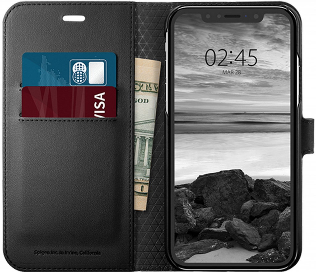 Pouzdro Spigen Wallet S iPhone XR černé