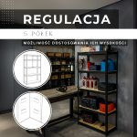 Springos Regál 150 x 75 x 30 cm 5 polic HA5261 – Sleviste.cz