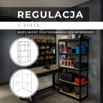 Springos Regál 150 x 75 x 30 cm 5 polic HA5261 – Sleviste.cz