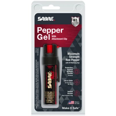 Sabre Red Obranný sprej Civilian s klipem gel Černá – Zboží Dáma