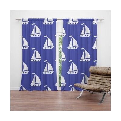 Sablio Závěs Bílé lodě: 2ks 140x250cm – Hledejceny.cz