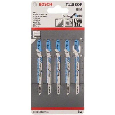 Bosch 2608636231 Pilový plátek do kmitací pily T 118 EOF Flexible for Metal – Hledejceny.cz