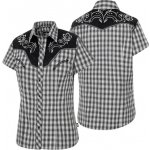 Stars & Stripes Košile westernová Clara dámská černá bílá – Sleviste.cz