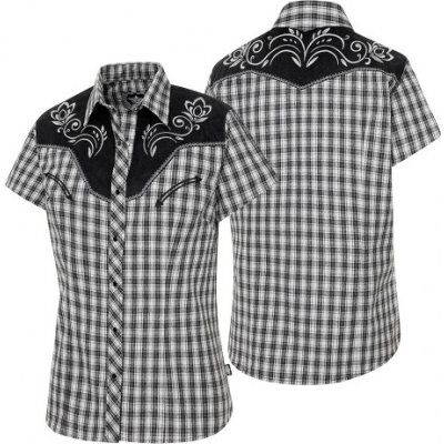 Stars & Stripes Košile westernová Clara dámská černá bílá – Sleviste.cz