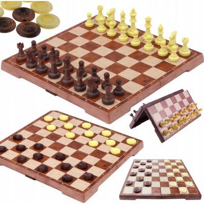 ŠACHY WARCAMY 2v1 MAGNETICKÁ KLASICKÁ HRA VELKÉ NA MAGNET – Zboží Dáma