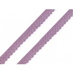 Bavlněná krajka paličkovaná šíře 12 mm, malé, 4 levandulová – Zboží Dáma