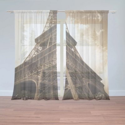 Sablio Záclony Eiffelova věž 6: 2ks 150x250cm – Hledejceny.cz
