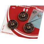 Kovové patentky / stiskací knoflíky Varianta: 28/21 mm 8 staromosaz, Balení: 1 karta – Zboží Dáma