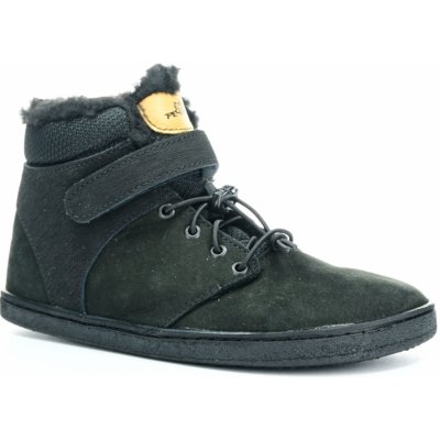 Pegres zimní barefoot kožené boty BF40 černé – Zboží Mobilmania