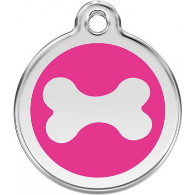 Red Dingo známka Bone Hot Pink Kost tmavě růžová S 20 mm – Zboží Mobilmania