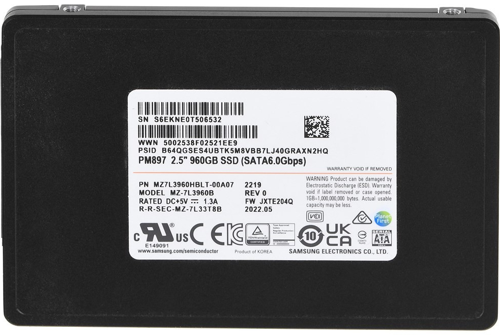 Samsung PM897 960GB MZ7L3960HBLT-00A07