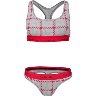 Calvin Klein BRA SET Dámský set spodního prádla Šedá – Zboží Mobilmania