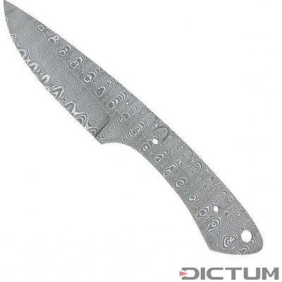 Dictum Čepel na výrobu nože Full Tang Blade Blank Ladder Damascus 80 mm