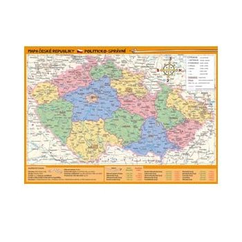 Mapa České republiky – zeměpisná a politicko-správní Kniha