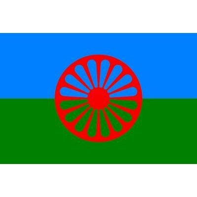 Romská vlajka - 30 x 45 cm - tunel, karabina – Zboží Dáma