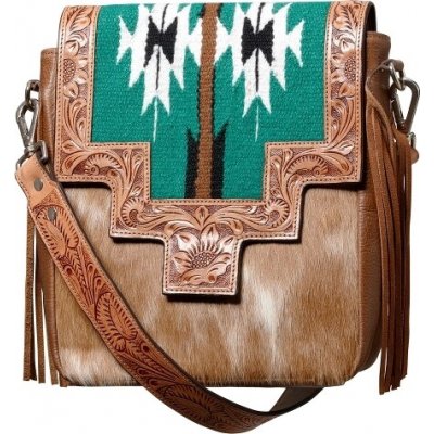 Stars & Stripes Taška 10 brown turquoise – Zboží Dáma