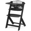 Jídelní židlička Kinderkraft 2v1 Enock Black+polštářek
